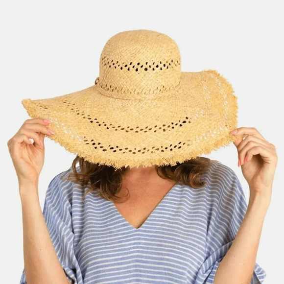 Hat Attack Women's Willow Raffia Sunhat One Size (MSRP $132) - Picture 2 of 4